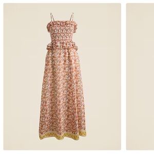 J. Crew | Ravenna dress in sunset rose block-print ramie